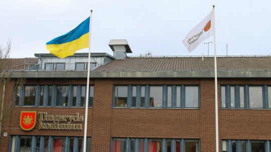 Tingsryds kommun flaggar för Ukraina