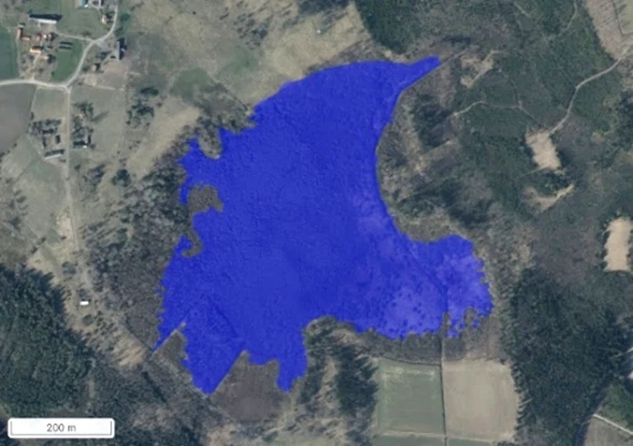 Planerad utbredning efter åtgärd vid medelvattenföring