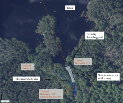 Planerad åtgärd; längd på nedtrappning ca 50 m.